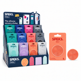 Orange SPEKS Slabs Round Silicone Sensory Sticker - Textured Fidget Stick