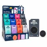 Black SPEKS Slabs Round Silicone Sensory Sticker - Textured Fidget Sticker