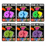 Squishi 67 Stretchy Number Toy Assorted Colours | Sensory Fidget Toy