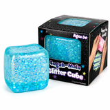 Sugah-Mals Glitter Cube - Blue Sparkle Squishy Toy by Moosh
