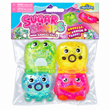 Sugar Swaps Mini Animal Pals Glitter Squishies – 4-Pack