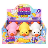 Jumbo Squish Duck 13" – Assorted Colours (Pink, Yellow, White)