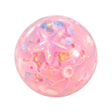 Coastal Treasure Pink Squishy Ball – Crunchy Bead & Soft Clay-Filled Sensory Toy