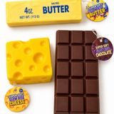 Super Soft Slow Rise Food Squishy Toys 3-Pack – Butter, Cheese & Chocolate