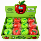 Apple Squeezing Fidget Toy - Soft Squeeze Apple Sensory Toy, Red & Green Assorted Colours
