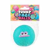 Funny Face Balls Blue Squishy Ball - by ORB Curiosities
